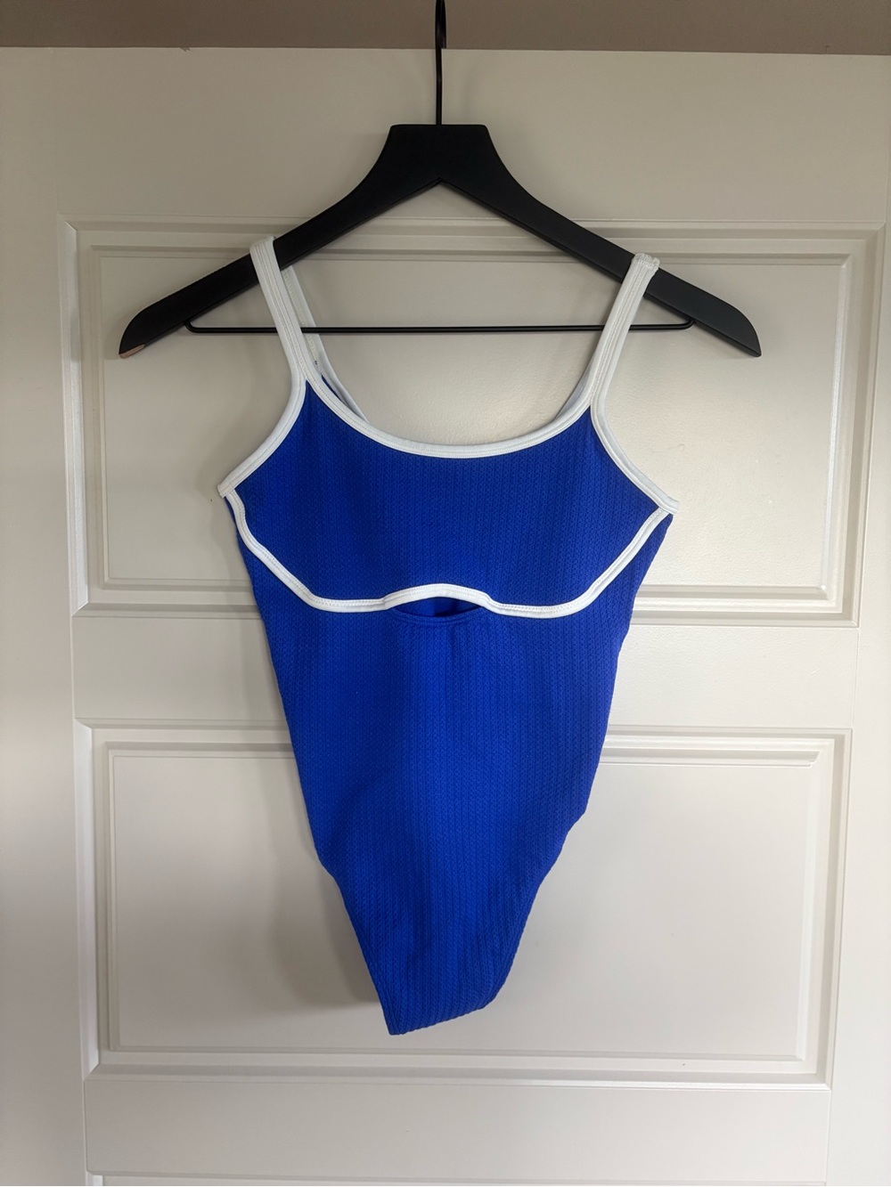 Colsie Royal Blue One-Piece Swimsuit with White Trim